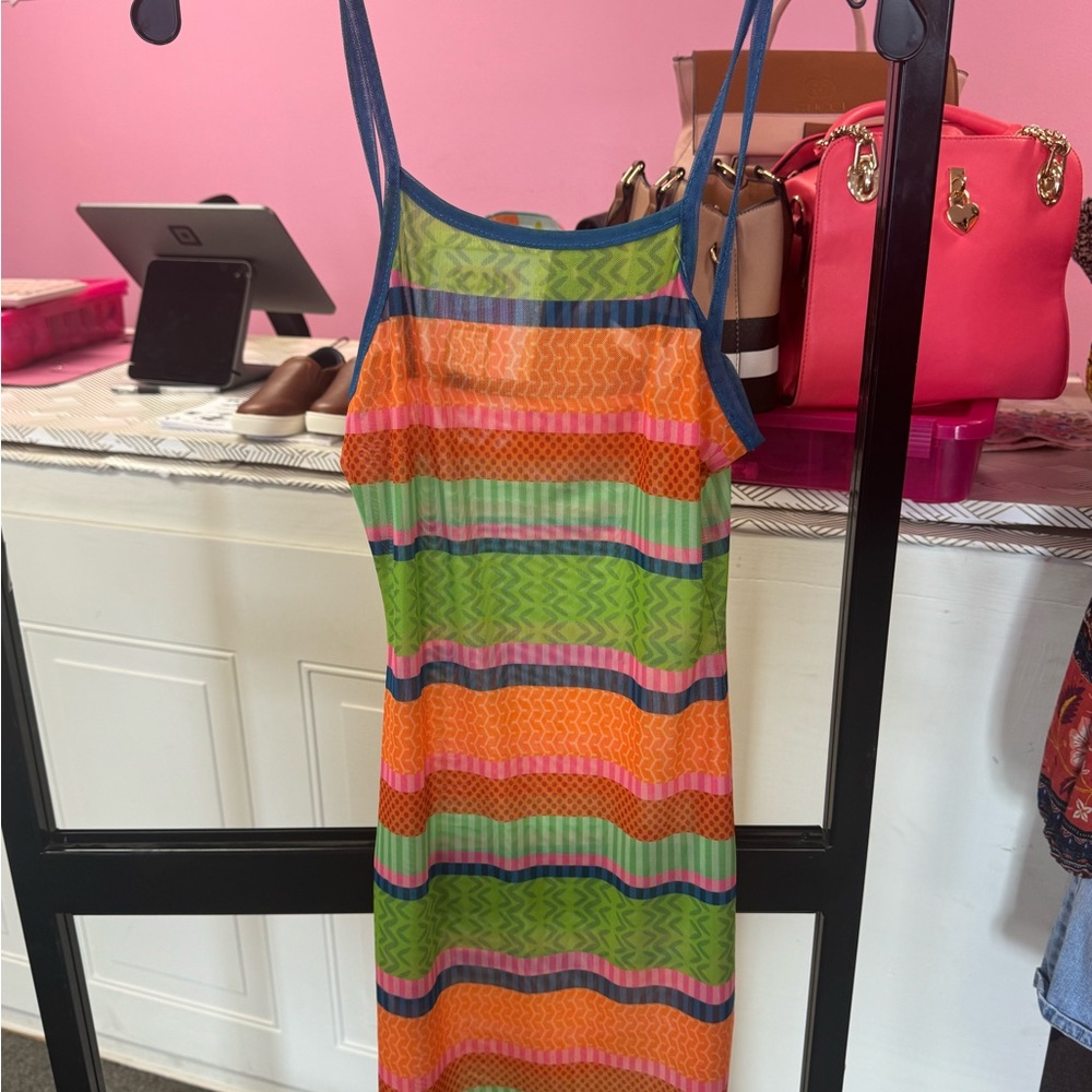Colorful Striped Women's Dress